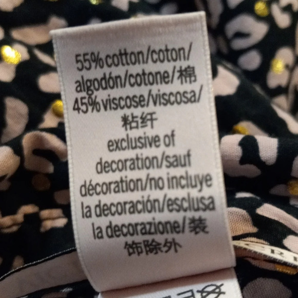 Victoria's Secret Cheetah Print With Gold Long Sleeve Button Down Long Gown SzM - Picture 9 of 9